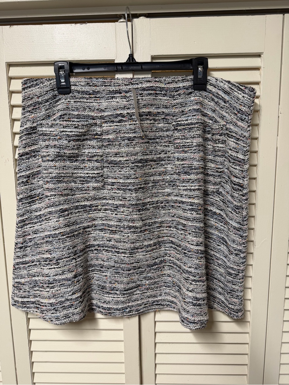 NWT Loft tweed A-Line Skirt in Gray and Cream